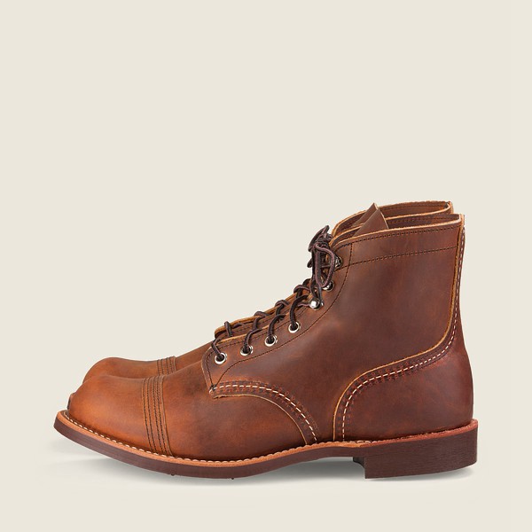 Mens Red Wing Iron Ranger - 6-inchr Rough & Tough Leather - Heritage Boots Brown - UVP619305